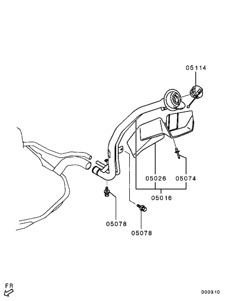 Купить Горловина топливного бака Mitsubishi ASX 10-/LANCER CY/CZ 07 Горловина топливного бака Mitsubishi ASX 10-/LANCER CY/CZ 07