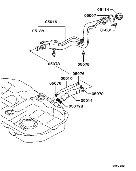 Купить Горловина топливного бака Mitsubishi Lancer CS/CT 00-13 Горловина топливного бака Mitsubishi Lancer CS/CT 00-13